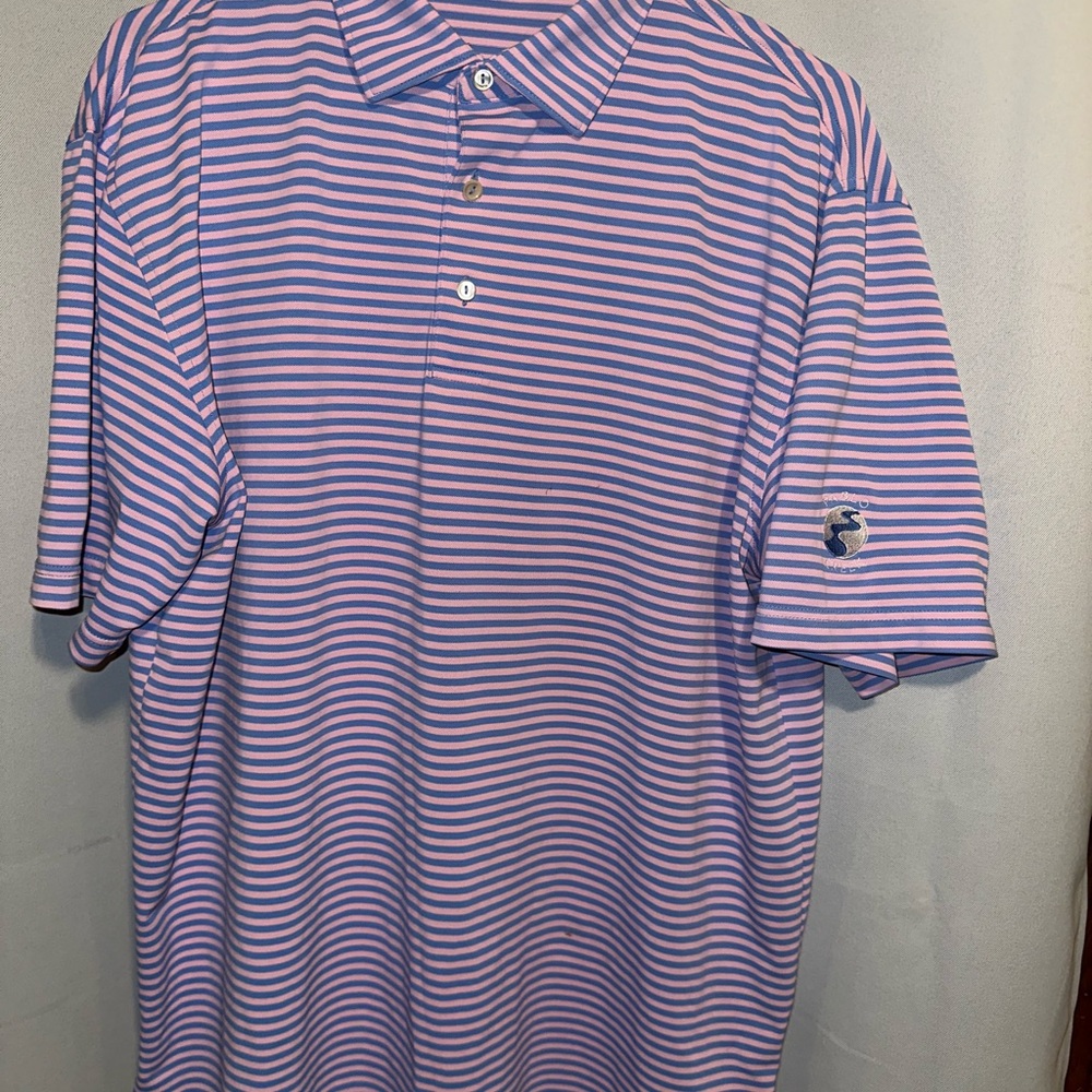 Striped Polo Shirt - Purple and Pink